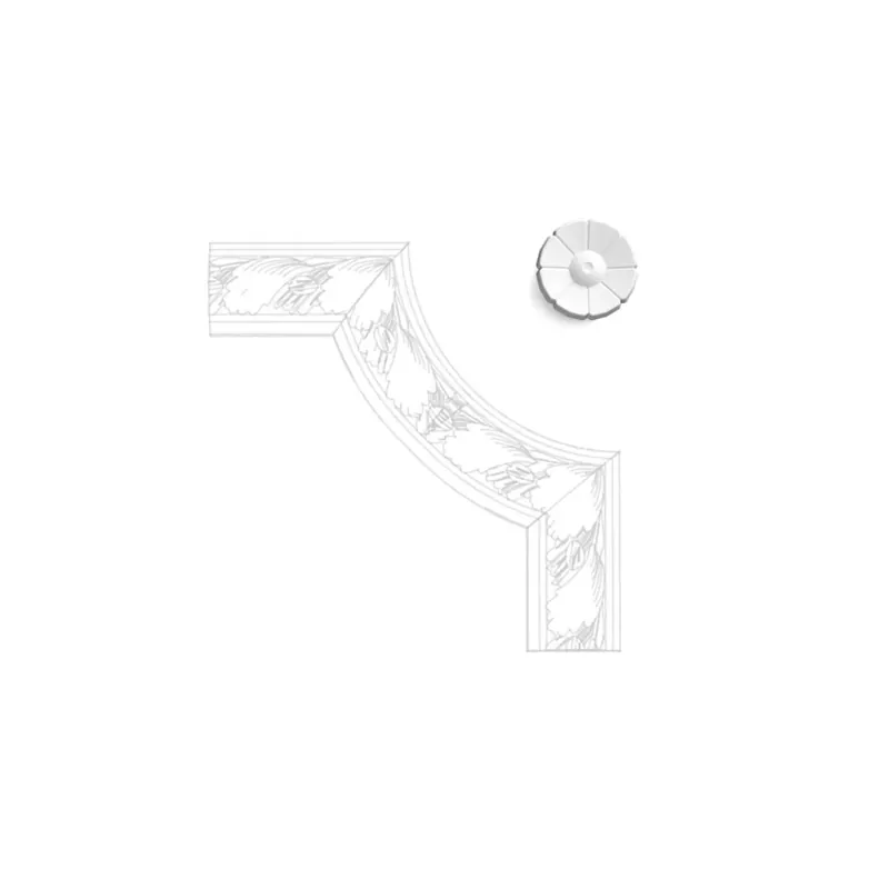 Reducere extra Ornament Luxxus P20, Dimensiuni diam. 6,1 cm (H 0,8 cm), Orac Decor Element Decorativ Rafinat pentru Interioare