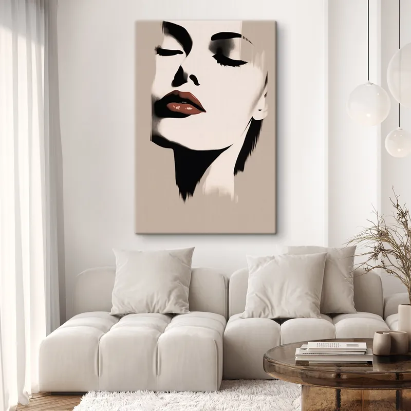 Comandă acum Pictură pe pânză Portret feminin minimalist Nr s43527