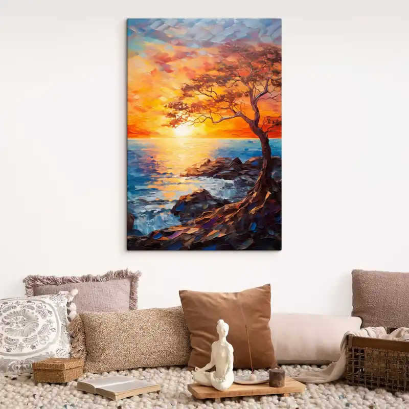 Ofertă de sezon Pictură pe pânză Serenitatea apusului de soare Nr s43559