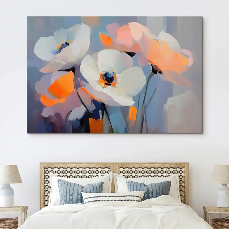 Pictură pe pânză Flori abstracte Nr s42999 Expediere rapidă
