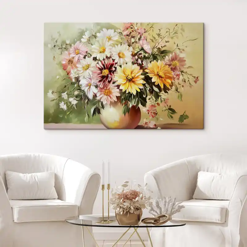 Pictură pe pânză Buchet de flori frumoase Nr s43908 Plată securizată