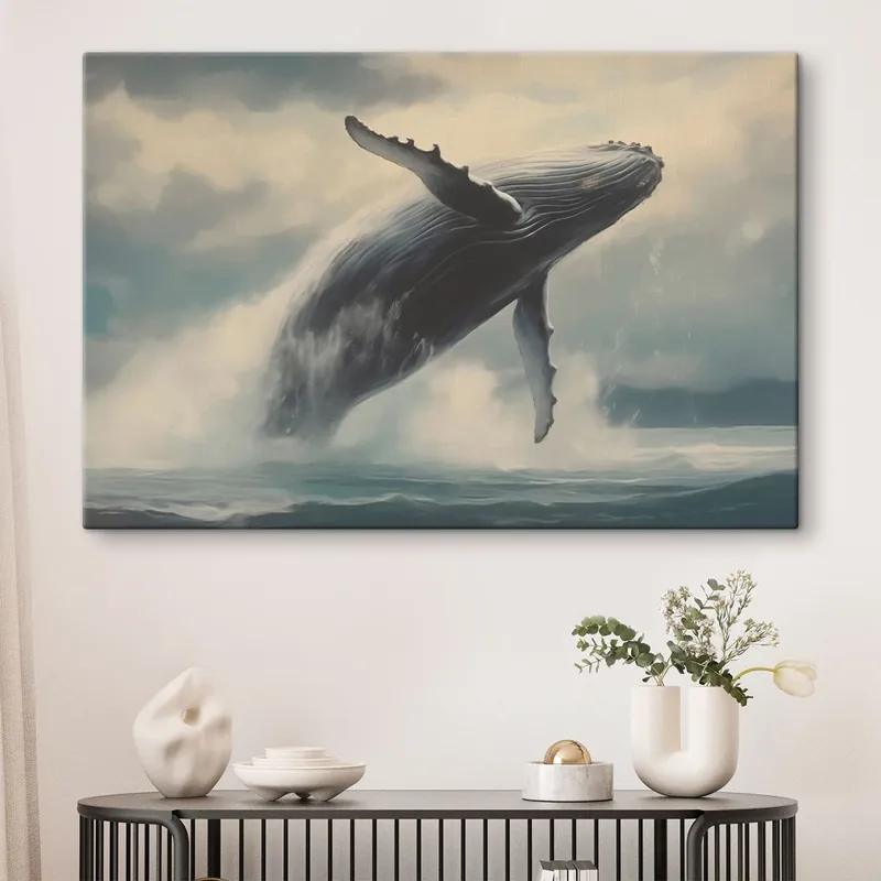 Pictură pe pânză Balena și Oceanul Nr s43217 Cumpărături sigure
