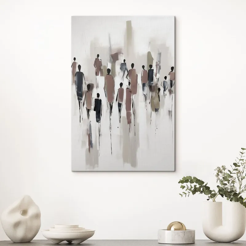 Pictură pe pânză Abstracție oameni mulțime Nr s43485 Cumpără online