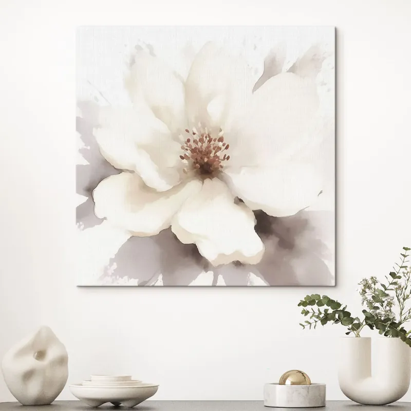 Pictură pe pânză Floare albă Nr s43484 Retur ușor