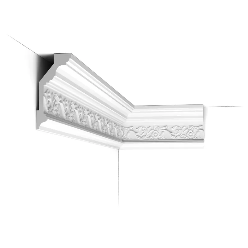 Plată sigură Cornisa Luxxus C303, Dimensiuni 200 X 14.4 X 6.5 cm, Orac Decor Cornise decorative pentru tavan cu design floral