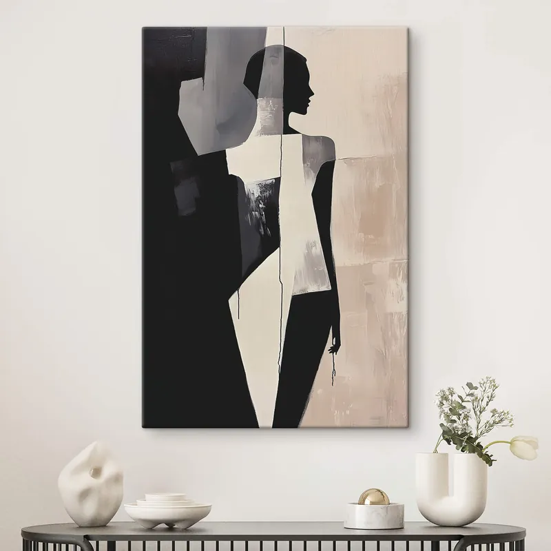 Pictură pe pânză Siluetă abstractă Nr s43969 Ofertă limitată