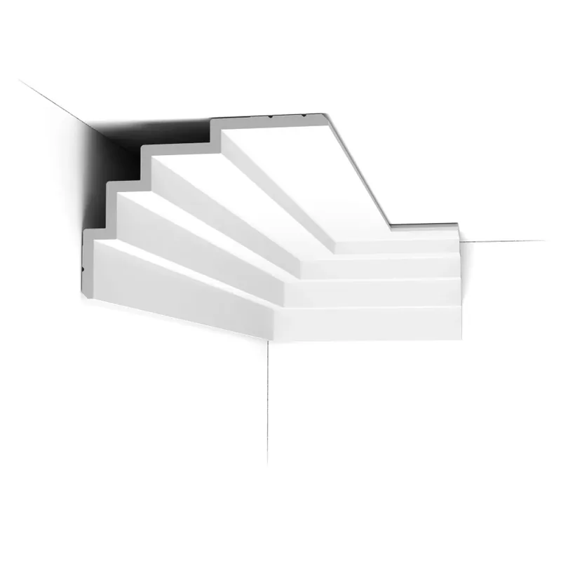 Cumpărături sigure Cornisa Modern C393, Dimensiuni 200 X 15 X 21 cm, Orac Decor Scafe Tavan Iluminat Indirect - Design Modern