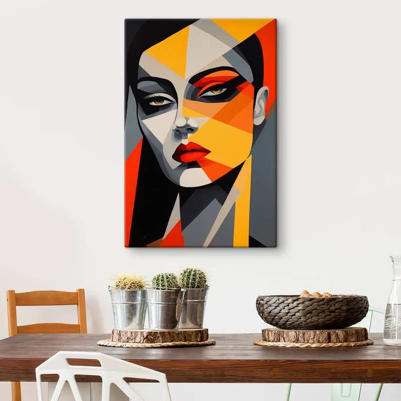 Pictură pe pânză Față abstractă Nr s44111 Preț redus