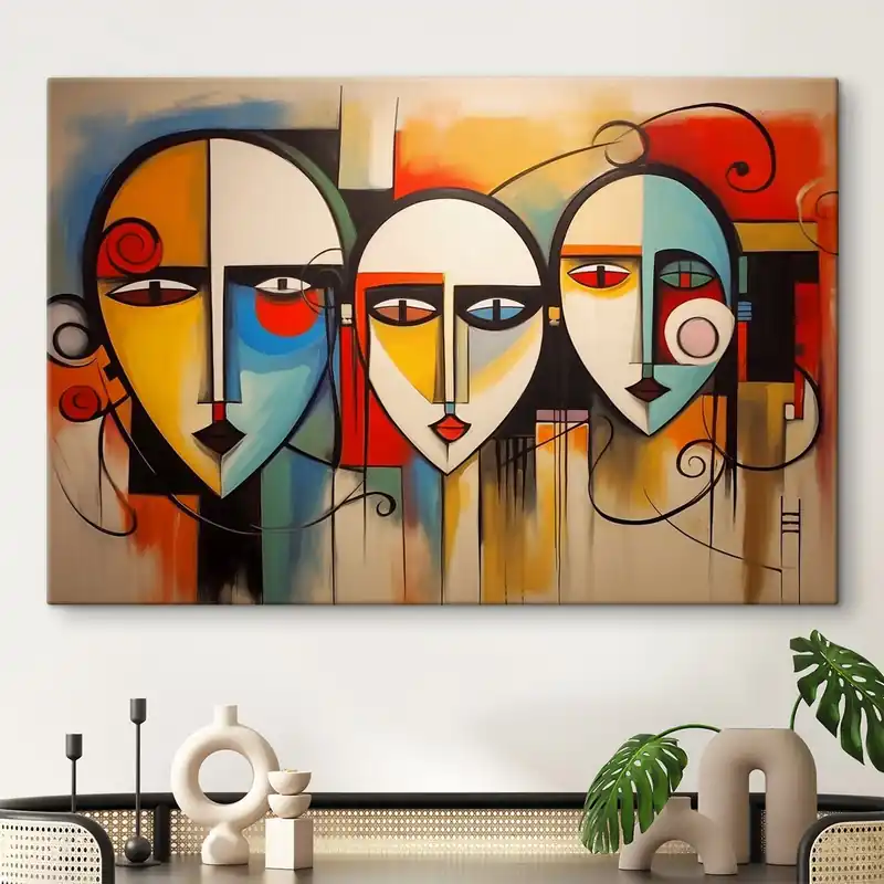 Super ofertă Pictură pe pânză Fețe abstracte Nr s44118