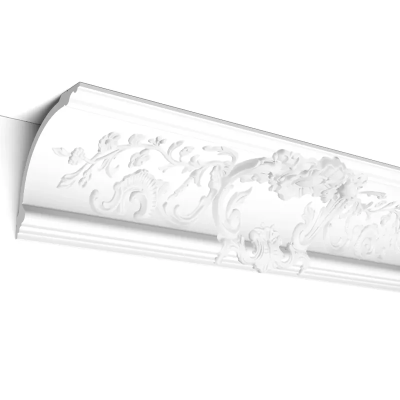 Cornisa Luxxus C338A, Dimensiuni 200 X 18.2 X 18.2 cm, Orac Decor Cornișă Decorativă Luxoasă pentru Tavan Popular