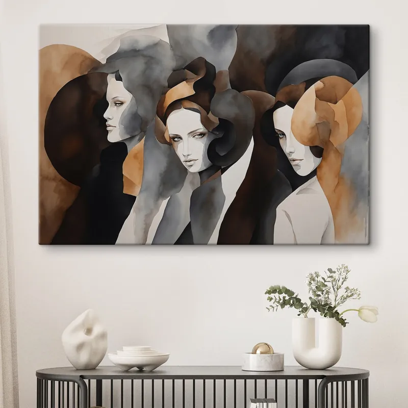 Pictură pe pânză Pictură abstractă cu fețe de femei Nr s44060 Reducere de preț