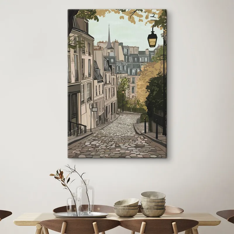 Livrare rapidă Pictură pe pânză Străzile din Franța Nr s44165