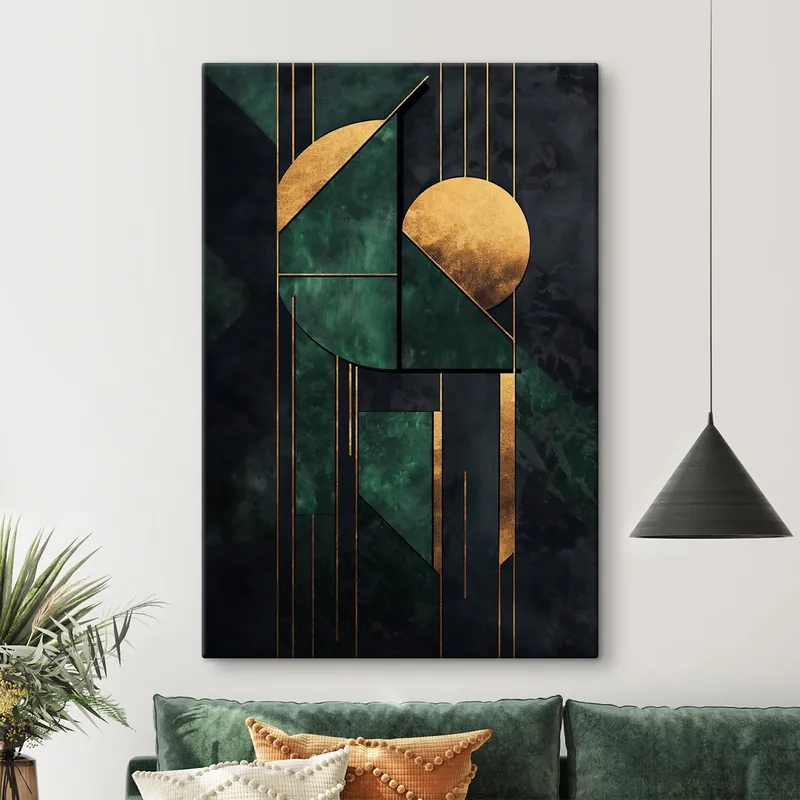 Popular Pictură pe pânză Simfonia Emerald Nr s44185