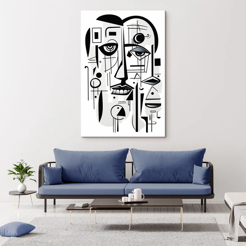 Reducere extra Pictură pe pânză Față abstractă Nr s44276