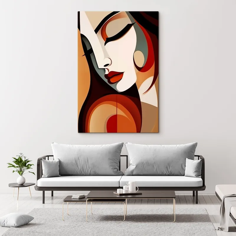 Livrare rapidă Pictură pe pânză Profil feminin în stil cubist Nr s44486