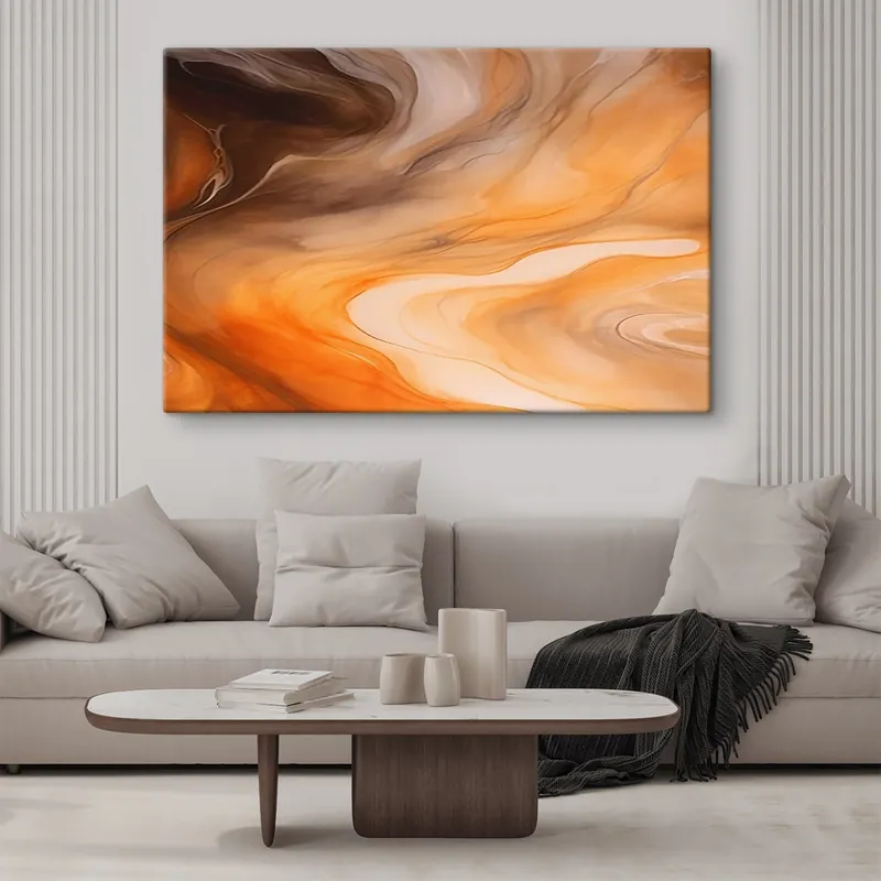 Pictură pe pânză Valuri abstracte calde Nr s44496 Plată sigură