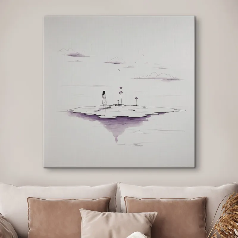 Pictură pe pânză Pictură simplă în alb și negru Nr s44433 Ieftin