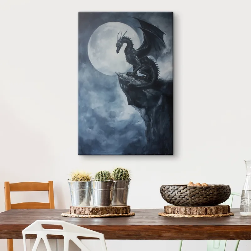 Pictură pe pânză Dragon și Lună Nr s44530 Cumpără acum