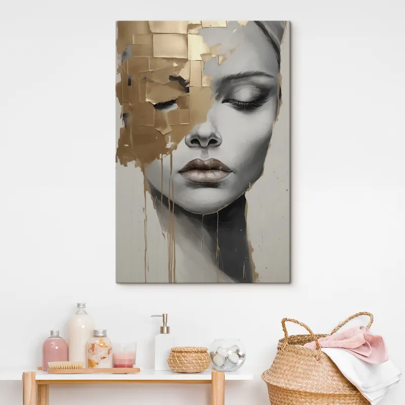 Pictură pe pânză Imagine abstractă a feței Nr s44570 Ofertă exclusivă