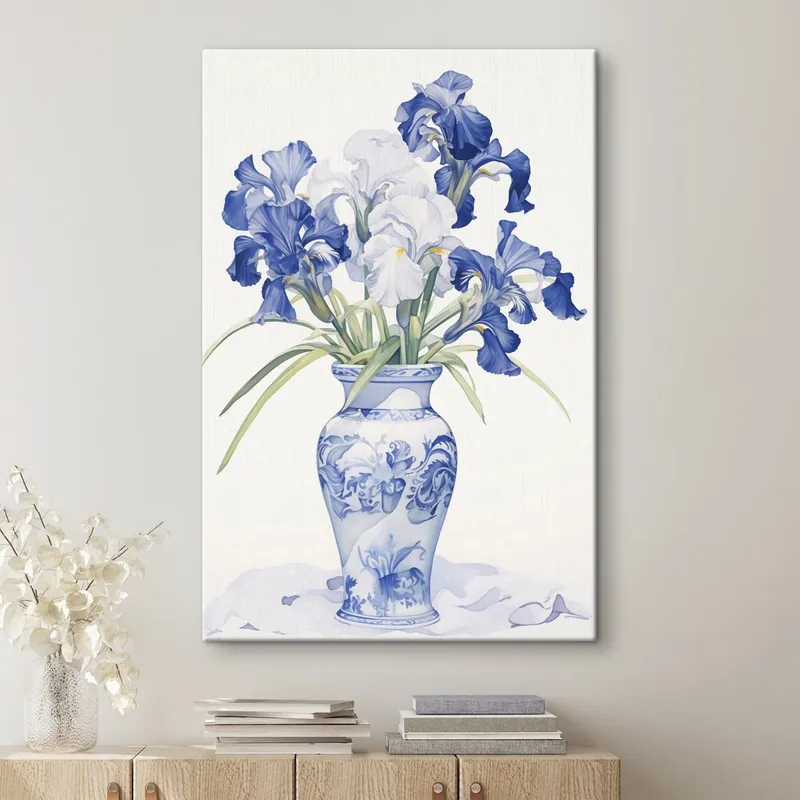 Pictură pe pânză Iris într-o vază Nr s44596 Doar azi