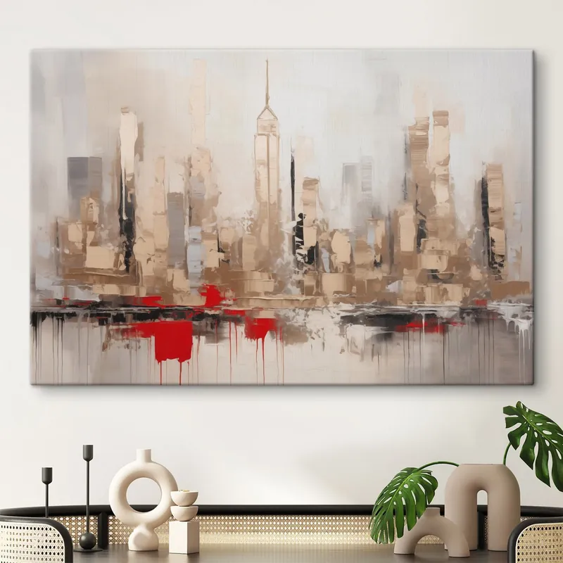 Lichidare de stoc Pictură pe pânză Pictura abstractă de imitație a orașului Nr s44597