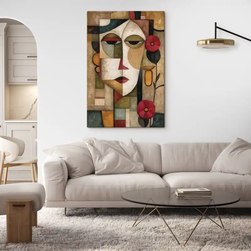 Pictură pe pânză Față feminină, cubism Nr s44619 Retur gratuit