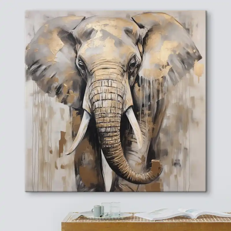 Pictură pe pânză Pictura imitare elefant Nr s44700 Cumpărături sigure