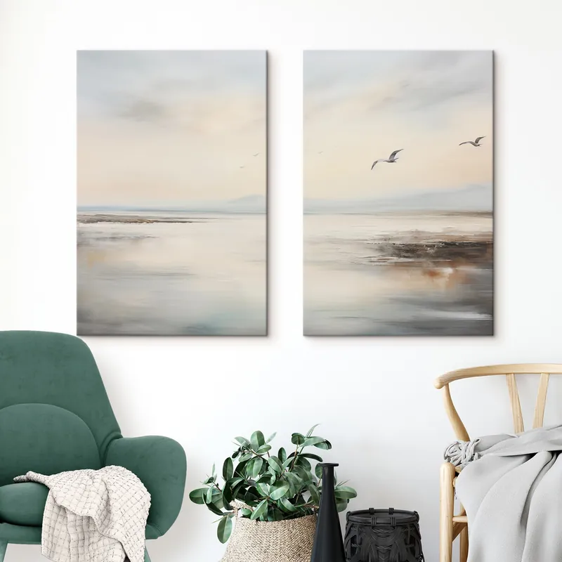 Bestseller Pictură pe pânză Pescăruși pe plajă Nr m00463
