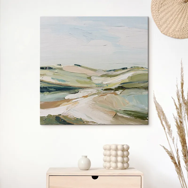 Pictură pe pânză Coline abstracte în culori moi Nr s44754 Bestseller