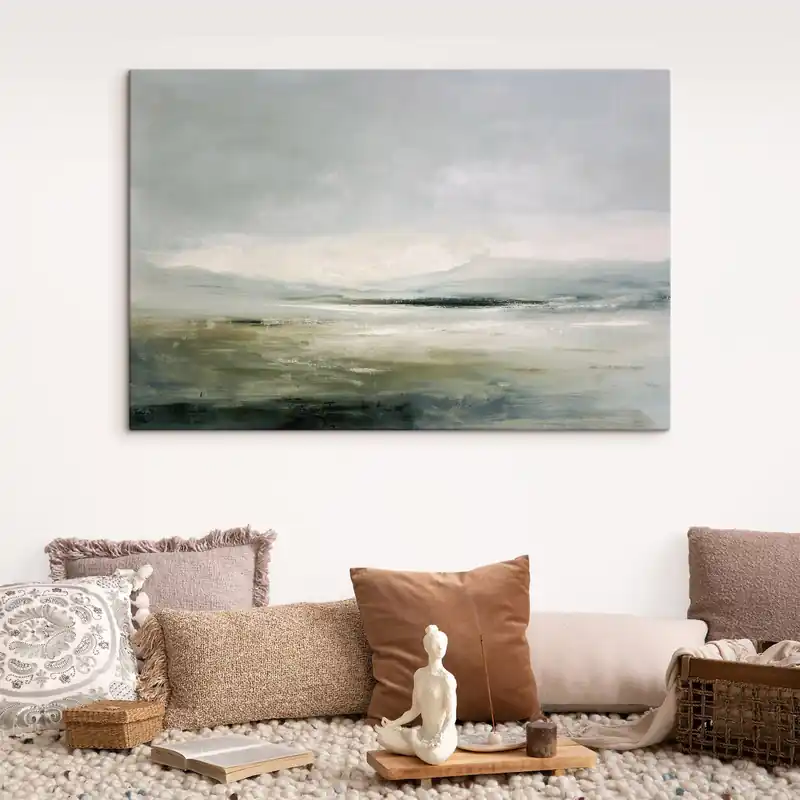 Pictură pe pânză Peisaj minimalist cu ceață Nr s44756 Doar azi