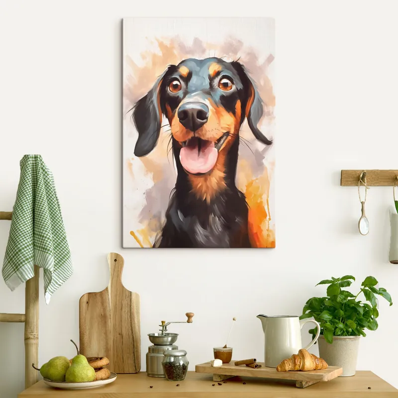 Preț promoțional Pictură pe pânză Pictură imitație Dachshund Nr s44818