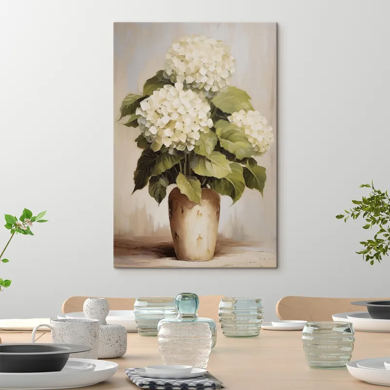 Plată sigură Pictură pe pânză Hortensii într-o vază Nr s44907