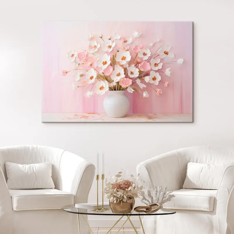 Vezi acum Pictură pe pânză Buchet delicat în stil decorativ modern Nr s44950