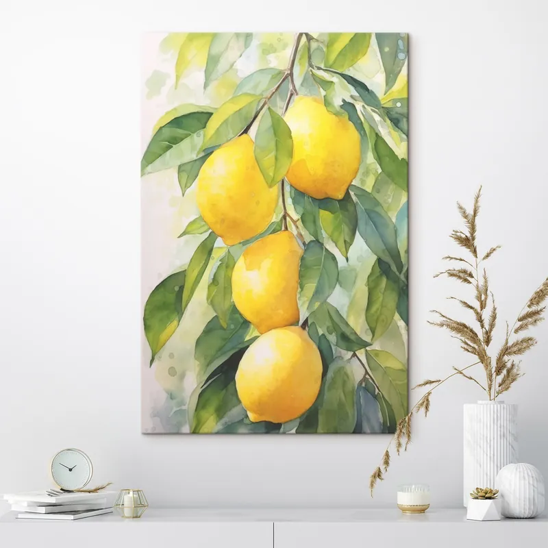 Livrare expres Pictură pe pânză Ramură de lămâi Nr s45001