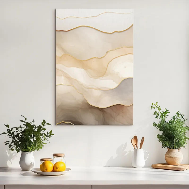Pictură pe pânză straturi, bej, abstract, textura, moale, tesatura, natural, flux, neutru Nr s45088 Ofertă specială