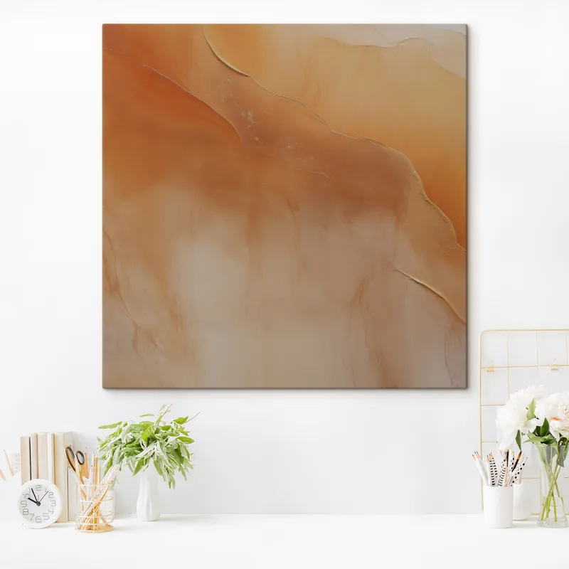 Pictură pe pânză tonuri de pământ, straturi moi, minimal, stil acuarelă, mișcare abstractă, calm Nr s45107 Super ofertă