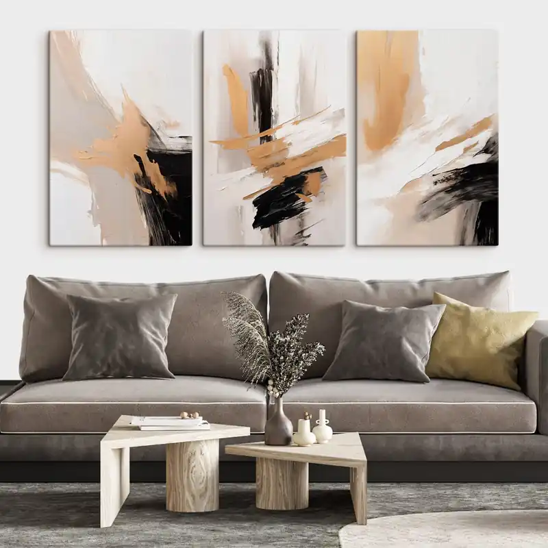 Popular Pictură pe pânză Abstracție modernă imitație de tușe Nr m00505
