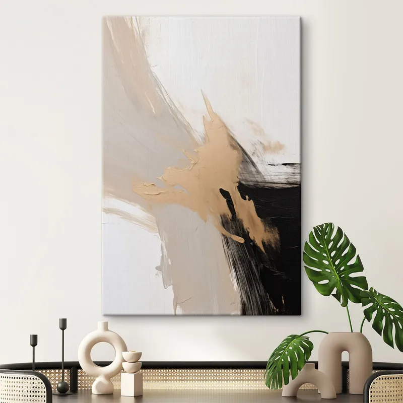 Pictură pe pânză Abstracție dinamică care imită loviturile de pensulă Nr s45126 Plată securizată