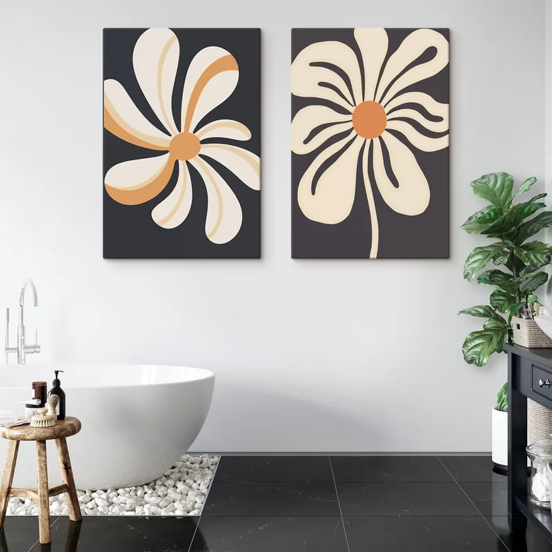 Pictură pe pânză Flori grafice Nr m00512 Discount