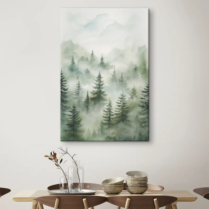 Calitate înaltă Pictură pe pânză Pădure în ceață Nr s45207