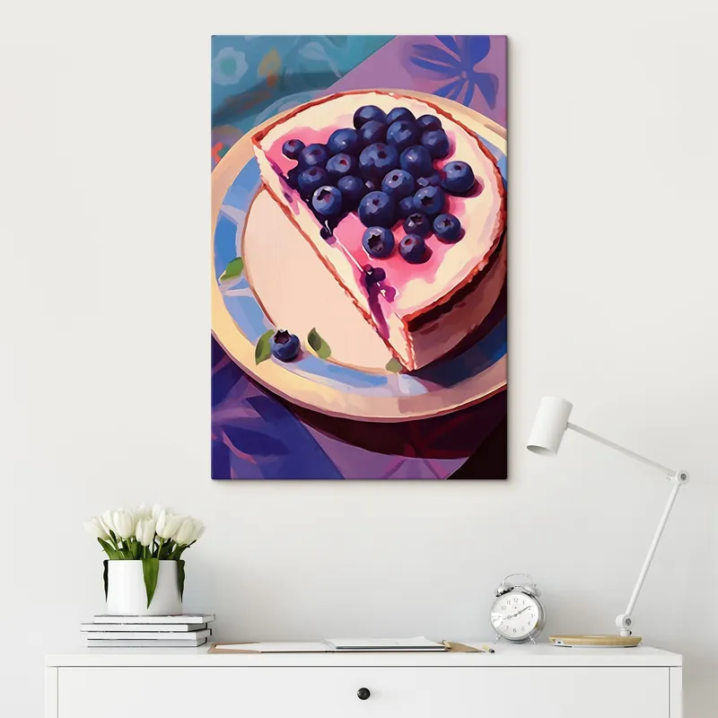 Reducere specială Pictură pe pânză Cheesecake cu afine Nr s45230