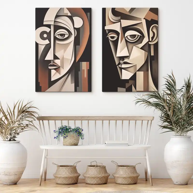 Pictură pe pânză Portrete abstracte în stil cubist Nr m00550 Ofertă specială