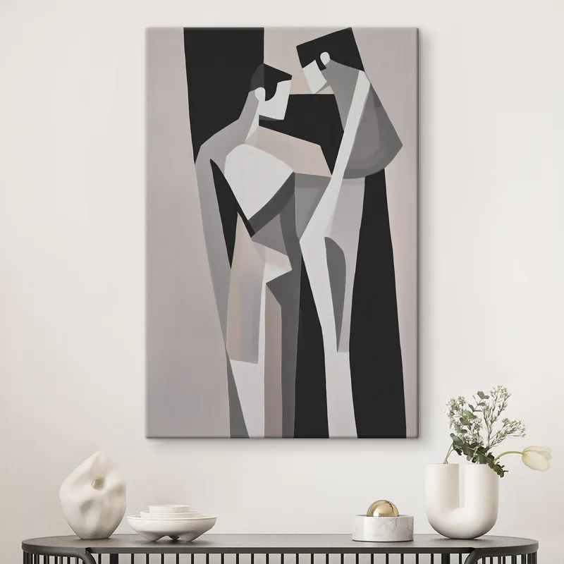 Pictură pe pânză Compoziție geometrică de cuplu Nr s45156 Lichidare de stoc