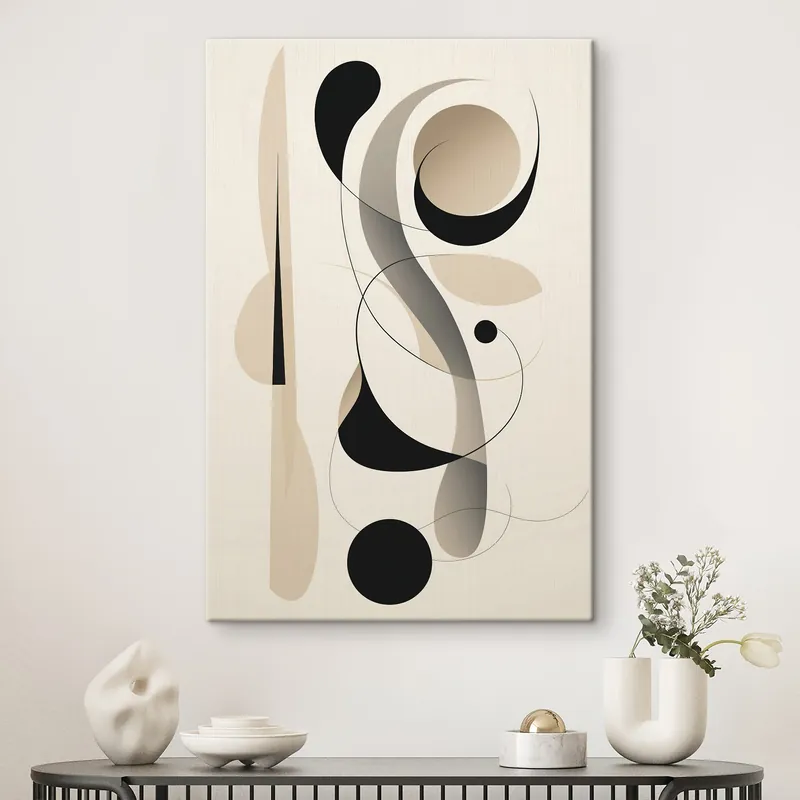 Pictură pe pânză Compoziție geometrică minimalistă Nr s45198 Vezi acum