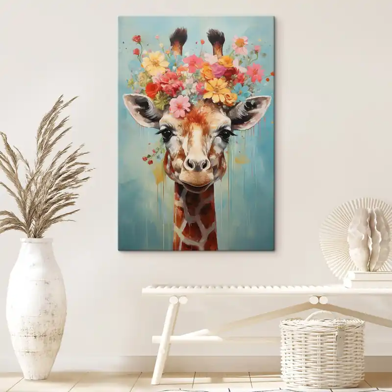 Cel mai bun preț Pictură pe pânză O girafă drăguță Nr s44557