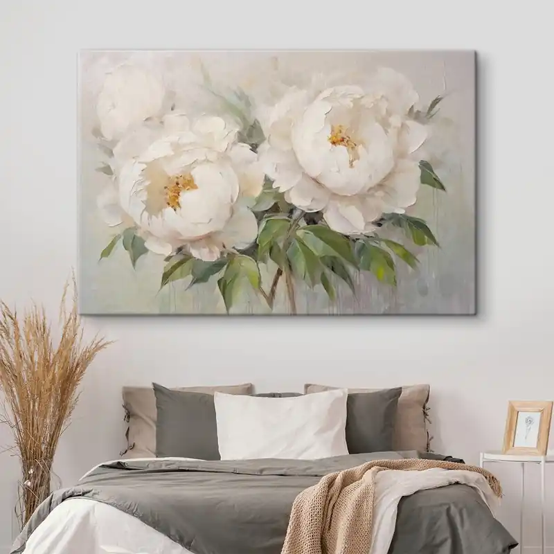 Retur gratuit Pictură pe pânză Peonii albe delicate Nr s45268