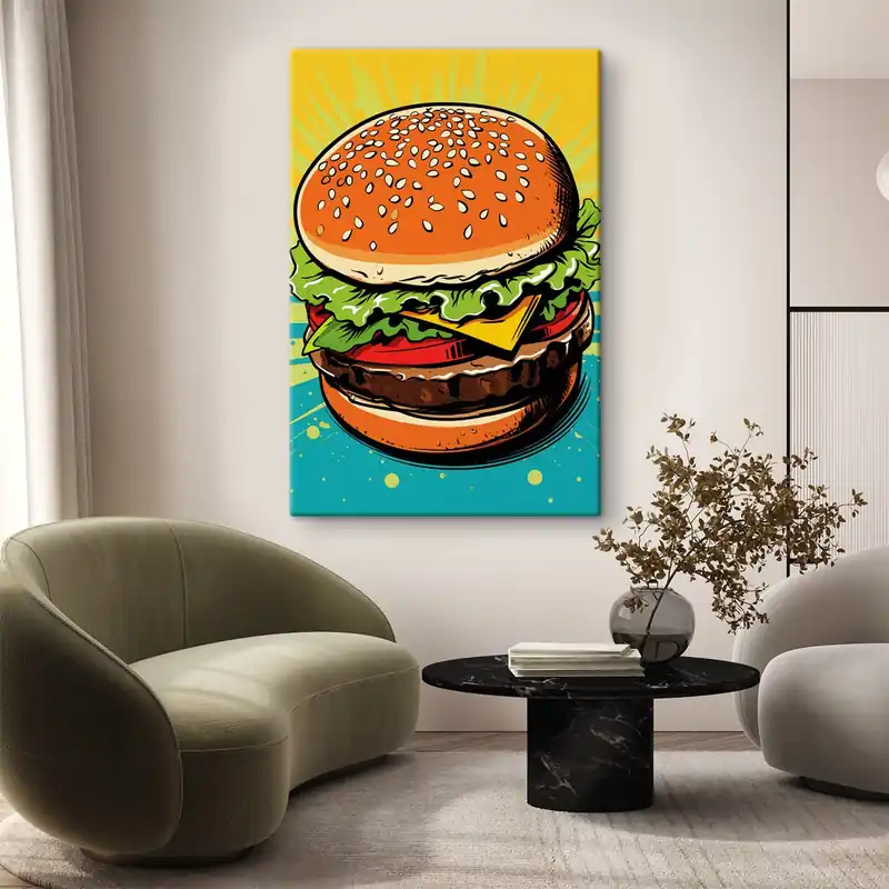 Retur gratuit Pictură pe pânză Burger Nr s45277