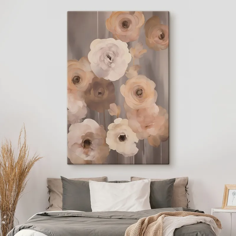 Pictură pe pânză Flori abstracte Nr s45160 Popular