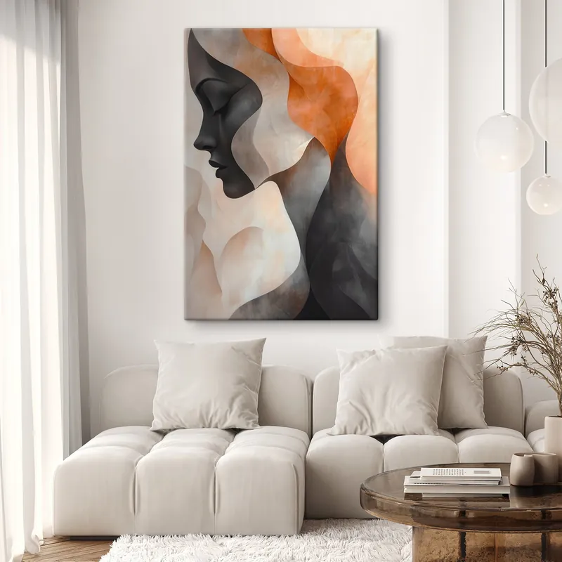 Pictură pe pânză Abstracție cu un portret de femeie Nr s45235 Ofertă limitată