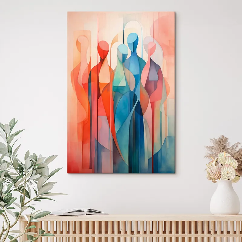 Reduceri Pictură pe pânză Siluete abstracte Nr s45237